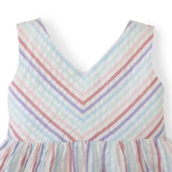 Hope & Henry Girls' Seersucker Swing Dress, Toddler
