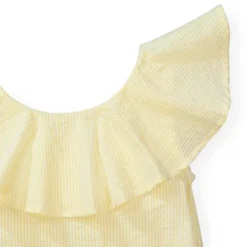 Hope & Henry Girls' Ruffle Top With Bow, Infant