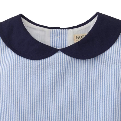 Hope & Henry Girls' Seersucker Peter Pan Collar Dress, Infant 3 Hope & Henry Girls' Seersucker Peter Pan Collar Dress, Infant