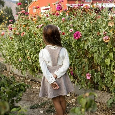 Hope & Henry Girl's Fleece Bow Front Suspender Skirt, Kids 6 Hope & Henry Girl's Fleece Bow Front Suspender Skirt, Kids - Image 4