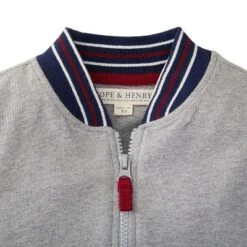 Hope & Henry Boys' French Terry Baseball Jacket, Kids