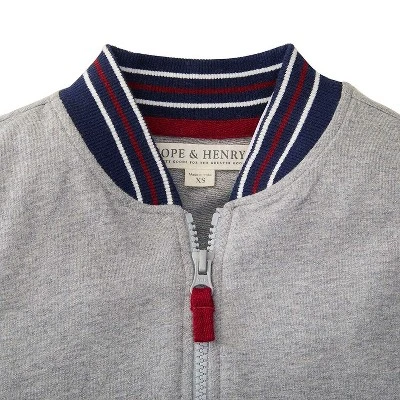 Hope & Henry Boys' French Terry Baseball Jacket, Kids 3 Hope & Henry Boys' French Terry Baseball Jacket, Kids
