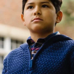 Hope & Henry Boys' Long Sleeve Hooded Half Zip Sweater, Infant -Hope & Henry Sales GUEST a84b8744 821d 4af8 98cc 3ba77f86704c 1