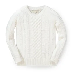 Hope & Henry Girls' Organic Cotton Chunky Cable Knit Pullover Sweater, Infant -Hope & Henry Sales GUEST a8843f40 dd23 4371 8313 75d3d449afcf