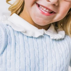 Hope & Henry Girls' Long Sleeve Cable Knit Peter Pan Collar Sweater Dress, Infant -Hope & Henry Sales GUEST a8fce013 4c76 4568 acfb 566ba2b582cc 2