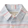 Hope & Henry Boys' Linen Short Sleeve Button Down Shirt, Kids