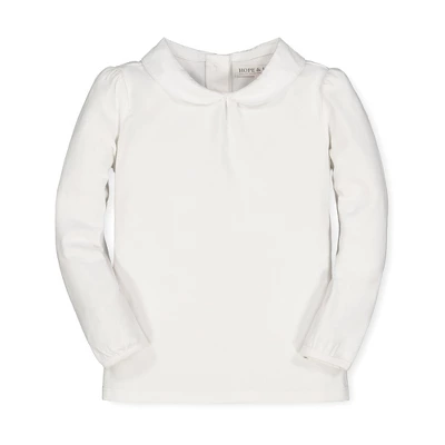 Hope & Henry Girls' Organic Cotton Knit Top With Woven Collar, Infant 7 Hope & Henry Girls' Organic Cotton Knit Top With Woven Collar, Infant - Image 5