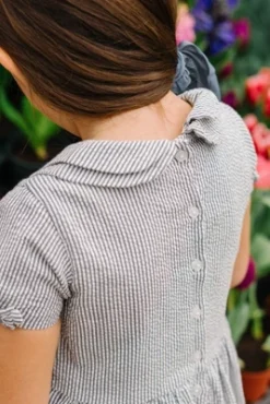 Hope & Henry Girls' Short Sleeve Peter Pan Collar Dress With Bow Details, Infant -Hope & Henry Sales GUEST ac46ba6c 4e8a 4947 95f2 1d7ea2975efc