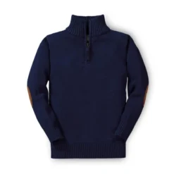 Hope & Henry Boys' Half Zip Pullover Sweater With Elbow Patches, Infant -Hope & Henry Sales GUEST af5b8040 8fa1 4f83 815c cd48c74bb353