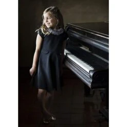 Hope & Henry Girls' Fit And Flare Ponte Dress With Faux Fur, Toddler -Hope & Henry Sales GUEST afb61501 82d8 4e56 847d 8bf3a01e4772