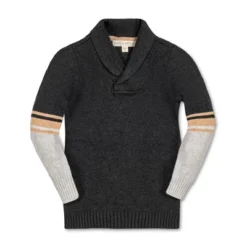 Hope & Henry Boys' Long Sleeve Striped Shawl Collar Sweater, Infant -Hope & Henry Sales GUEST b16c12fc 26be 41b1 934e 48a8bf8c7294 1