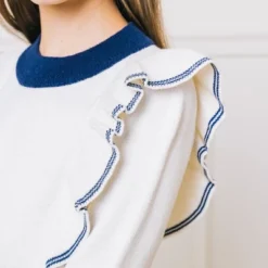 Hope & Henry Girls' Long Sleeve Mock Neck Ruffle Pinafore Sweater Dress, Toddler -Hope & Henry Sales GUEST b36709b5 05ca 4a87 a4bd 54290100396e 1