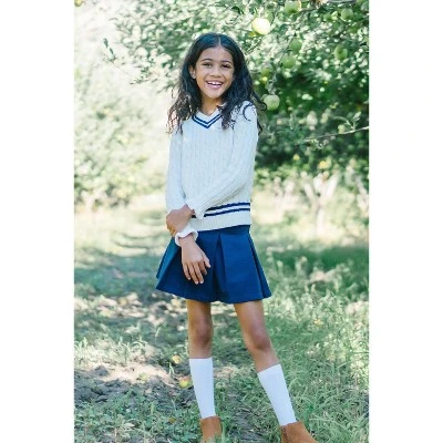 Hope & Henry Girls' Long Sleeve V-Neck Cricket Sweater, Kids 4 Hope & Henry Girls' Long Sleeve V-Neck Cricket Sweater, Kids - Image 2