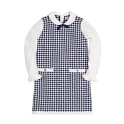 Hope & Henry Girls' Long Sleeve French Blocked Peter Pan Collar Sweater Dress, Toddler -Hope & Henry Sales GUEST b600b345 f692 47d5 a205 48b75232012e 2