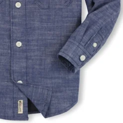 Hope & Henry Boys' Organic Cotton Long Sleeve Chambray Button Down Shirt, Infant -Hope & Henry Sales GUEST b6cecebb 4e7f 46d3 9dbf 133c7b2847a6
