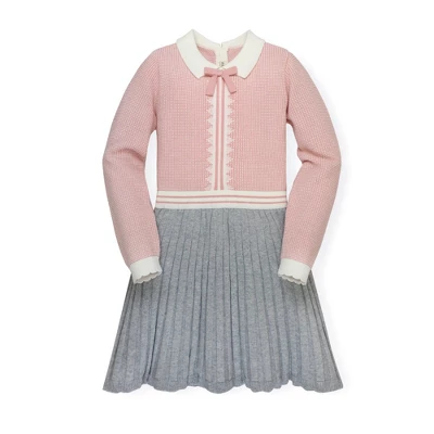 Hope & Henry Girls' Organic Cotton French Blocked Sweater Dress, Kids 13 Hope & Henry Girls' Organic Cotton French Blocked Sweater Dress, Kids - Image 11