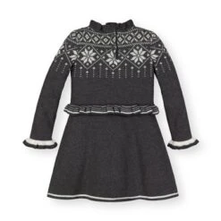 Hope & Henry Girls' Organic Cotton Fair Isle Ruffle Edge Sweater Dress, Infant -Hope & Henry Sales GUEST b8d7cff2 8099 4049 88a7 406431f243b6