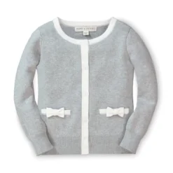 Hope & Henry Girls' Bow Pocket Cardigan, Infant -Hope & Henry Sales GUEST b8ed9e59 abb2 45dd 9b0d ebd15374bb59