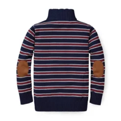 Hope & Henry Boys' Half Zip Pullover Sweater With Elbow Patches, Infant