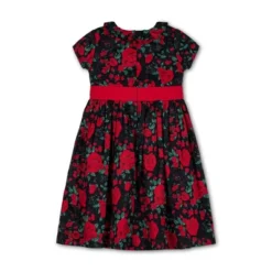 Hope & Henry Girls' Short Sleeve Ruffle Collar Party Dress With Bow, Toddler -Hope & Henry Sales GUEST bea48a5e b035 4250 b1fc ad1c585723f0 1