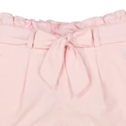 Hope & Henry Girls' Linen Pull-On Paperbag Shorts, Infant