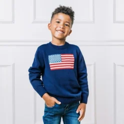Hope & Henry Boys' Long Sleeve Flag Intarsia Crew Neck Pullover Sweater, Kids -Hope & Henry Sales GUEST c3ae6836 cba9 4537 982c 0af3de138305