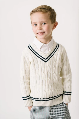 Hope & Henry Boys' Tennis Sweater, Kids 3 Hope & Henry Boys' Tennis Sweater, Kids