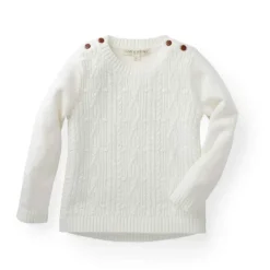 Hope & Henry Girls' Cable Button Sweater, Kids -Hope & Henry Sales GUEST c5893c76 194a 435f 88d8 54a2dec9b1dc 1