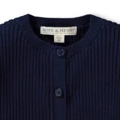 Hope & Henry Girls' Rib Knit Cardigan, Infant