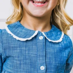 Hope & Henry Girls' Long Sleeve Tiered Button Front Peter Pan Collar Dress, Kids -Hope & Henry Sales GUEST cdc7510a c630 4366 b811 6dd037e6e8dd 2