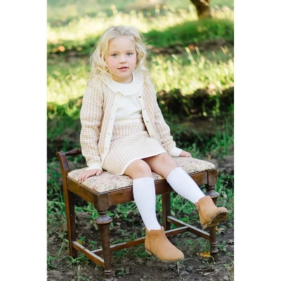 Hope & Henry Girls' Organic Cotton Long Sleeve Cardigan And Skirt Sweater Set, Infant 3 Hope & Henry Girls' Organic Cotton Long Sleeve Cardigan And Skirt Sweater Set, Infant