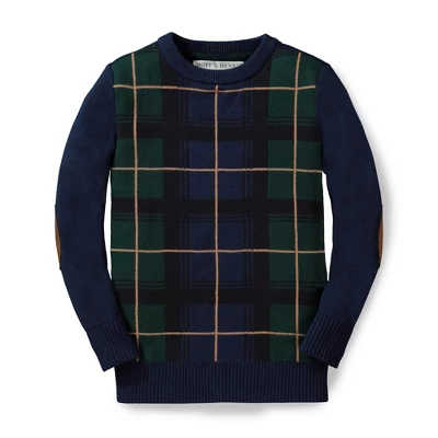 Hope & Henry Boys' Crewneck Pullover Sweater With Elbow Patches, Kids 10 Hope & Henry Boys' Crewneck Pullover Sweater With Elbow Patches, Kids - Image 8