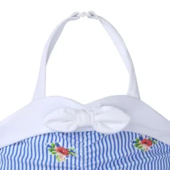 Hope & Henry Girls' Peplum Halter One-Piece Swimsuit, Kids