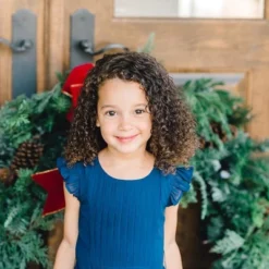 Hope & Henry Girls' Flutter Sleeve Pleated Dress With Bow Sash, Infant -Hope & Henry Sales GUEST d4c347e1 d35a 4c58 b62e 887aabbe8c28