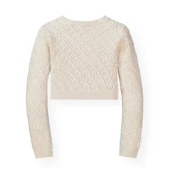 Hope & Henry Girls' Organic Cotton Cropped Pointelle Cardigan, Infant -Hope & Henry Sales GUEST d72943ab 6594 486f 8f58 407f4ec852f2