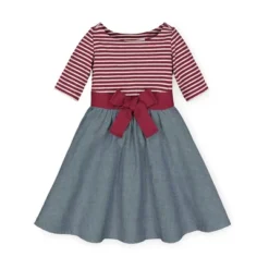 Hope & Henry Girls' Organic Cotton Lightweight Blocked Skater Dress, Infant -Hope & Henry Sales GUEST d7502293 fe2d 4c8c 89ad 59b67a83c09b