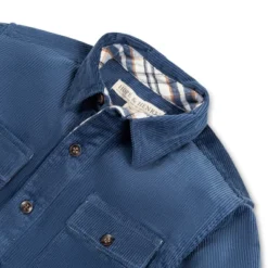 Hope & Henry Boys' Long Sleeve Corduroy Button Down Shirt With Flap Pockets, Kids