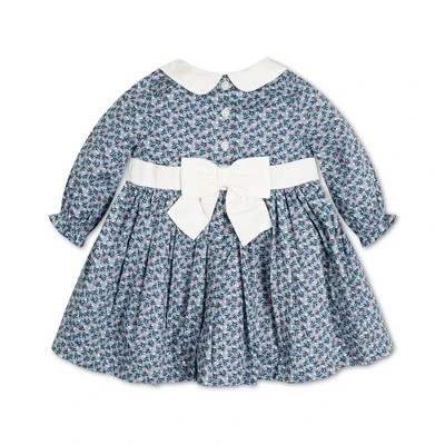 Hope & Henry Baby Girl Layette Long Sleeve Smocked Peter Pan Collar Dress, Infant 4 Hope & Henry Baby Girl Layette Long Sleeve Smocked Peter Pan Collar Dress, Infant - Image 2
