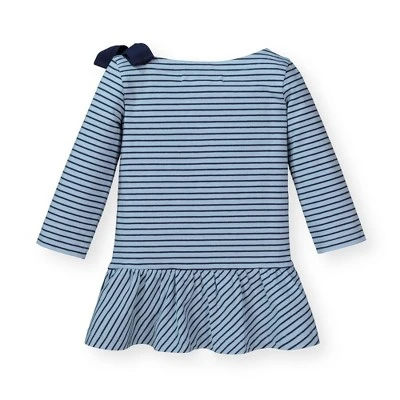 Hope & Henry Girls' Organic Cotton Peplum Knit Top With Bow, Infant 4 Hope & Henry Girls' Organic Cotton Peplum Knit Top With Bow, Infant - Image 2