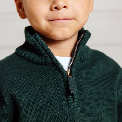 Hope & Henry Boys' Half Zip Pullover Sweater With Elbow Patches, Kids 6 Hope & Henry Boys' Half Zip Pullover Sweater With Elbow Patches, Kids - Image 4