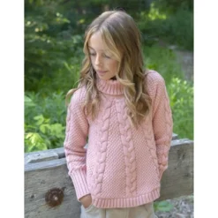 Hope & Henry Girls' Cable Raglan Turtleneck Sweater, Infant -Hope & Henry Sales GUEST e4d6a81d 95f2 4f1d 92c2 aeed2970b376