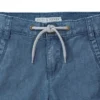 Hope & Henry Boys' Chambray Rolled Cuff Pant With Drawstring, Infant