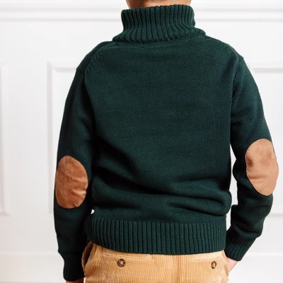 Hope & Henry Boys' Half Zip Pullover Sweater With Elbow Patches, Kids 7 Hope & Henry Boys' Half Zip Pullover Sweater With Elbow Patches, Kids - Image 5