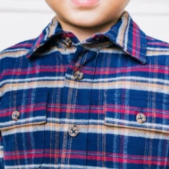 Hope & Henry Boys' Long Sleeve Flannel Button Down Shirt With Double Flap Pockets, Infant -Hope & Henry Sales GUEST e79e40c6 5f9a 407d a607 79556afb726c 1