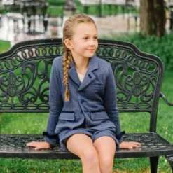 Hope & Henry Girls' Dressy Knit Jacquard Riding Blazer, Kids -Hope & Henry Sales GUEST ea8a26a8 2397 4d60 b1da 66c22a24717e 1