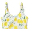 Hope & Henry Girls' Bow Shoulder One-Piece Swimsuit, Kids