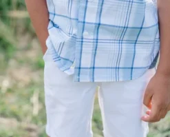 Hope & Henry Boys' Stretch Short Sleeve Button Down Shirt, Infant -Hope & Henry Sales GUEST eb32601f 5688 48d8 8ce2 847f7c6a01c3