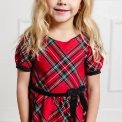 Hope & Henry Girls' Puff Sleeve Party Dress With Velvet Trim, Infant -Hope & Henry Sales GUEST f33bfc34 ba6a 47f1 9cc9 3c83d654d928