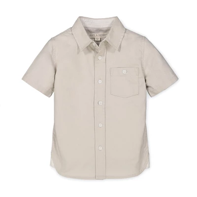 Hope & Henry Boys' Linen Short Sleeve Button Down Shirt, Infant 10 Hope & Henry Boys' Linen Short Sleeve Button Down Shirt, Infant - Image 8