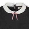 Hope & Henry Girls' Organic Cotton French Look Sweater With Collar And Bow, Infant -Hope & Henry Sales GUEST f89b76d7 c900 4965 ab99 6b17e8d0a6fd